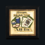 Texas halten 'Em Hand mit König und As Geschenkbox<br><div class="desc">Du hast eine hübsche gute Hand erhalten,  wenn ein As und ein König deine Lochkarten sind! Genießen Sie dieses Bild von einem Texas Hold'em Hand und Poker Chips. Geh alles rein und kaufe dieses Stück noch heute!</div>