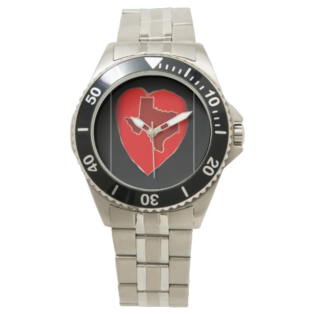 Texas Heart2 Armbanduhr (Vorderseite)