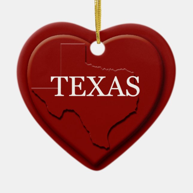 Texas Heart Karte Weihnachtsschmuck (Vorne)