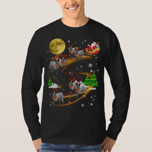 Texas Heeler Rentier Weihnachtshunde reiten Santa T-Shirt