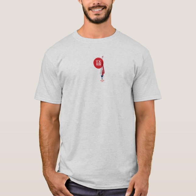 Texas Heli Bash Design 4. Grau T-Shirt (Vorderseite)