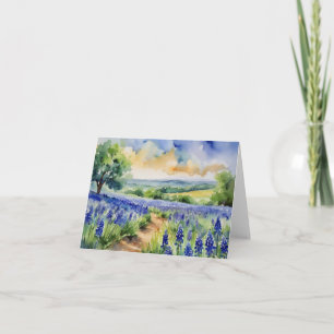 Texas Hill Country Watercolor Karte