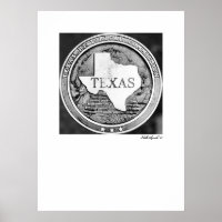 Texas Historical Society Seal in Bronze