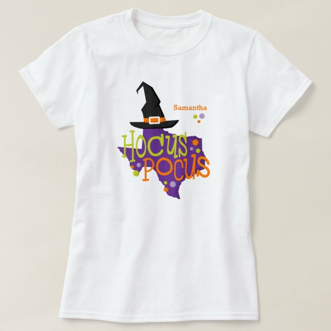 Texas Hocus Pocus Halloween T-Shirt (Design vorne)