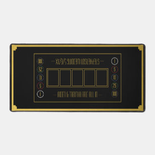 Texas Hold'em Black Wedding Poker Table Schreibtischunterlage