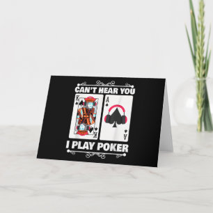 Texas Holdem Poker Cant Hear You I Play Poker Feiertagskarte