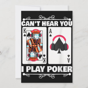 Texas Holdem Poker Cant Hören Sie, ich spiele Poke Feiertagskarte