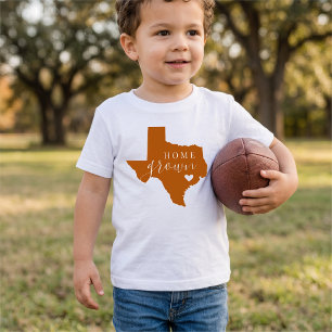 Texas Home Grown Verbranntes Orange und Weiß Baby T-shirt