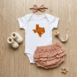 Texas Home Grown Verbranntes Orange und Weiß Baby T-shirt