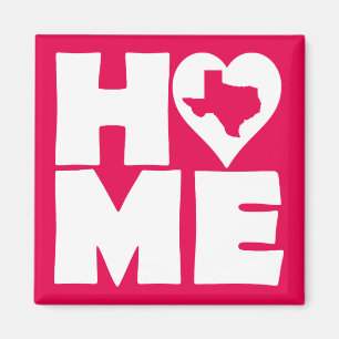 Texas Home Heart State Kühlschrankmagnet Magnet