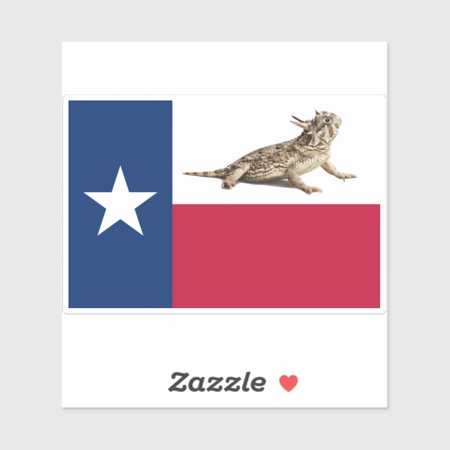 Texas Horned Toad Flag Aufkleber (Blatt)