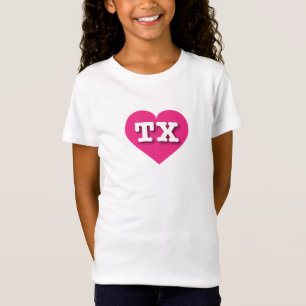 Texas Hot Pink Heart - I Liebe TX T-Shirt