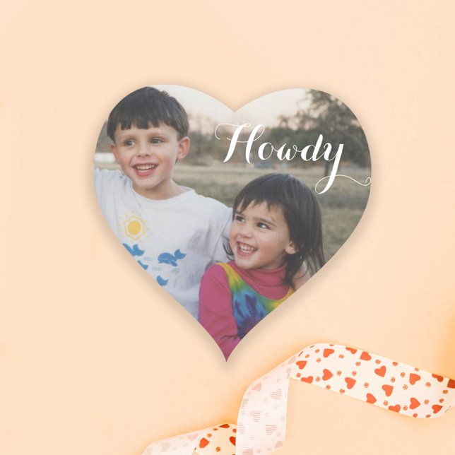 Texas Howdy Custom Foto Sticker (Von Creator hochgeladen)