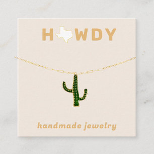 Texas Howdy Earring Juwelier Display Card Begleitkarte