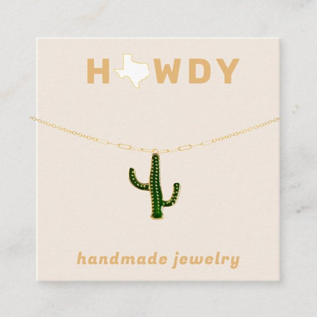 Texas Howdy Earring Juwelier Display Card Begleitkarte (Von Creator hochgeladen)