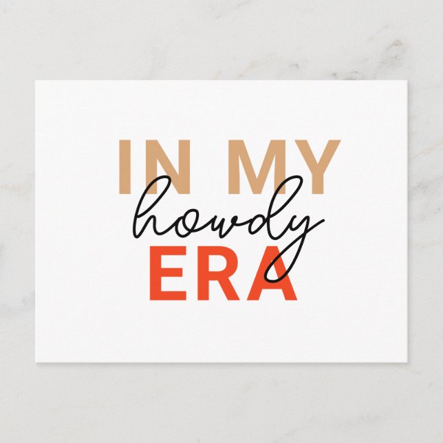 Texas Howdy Era Postkarte (Vorderseite)