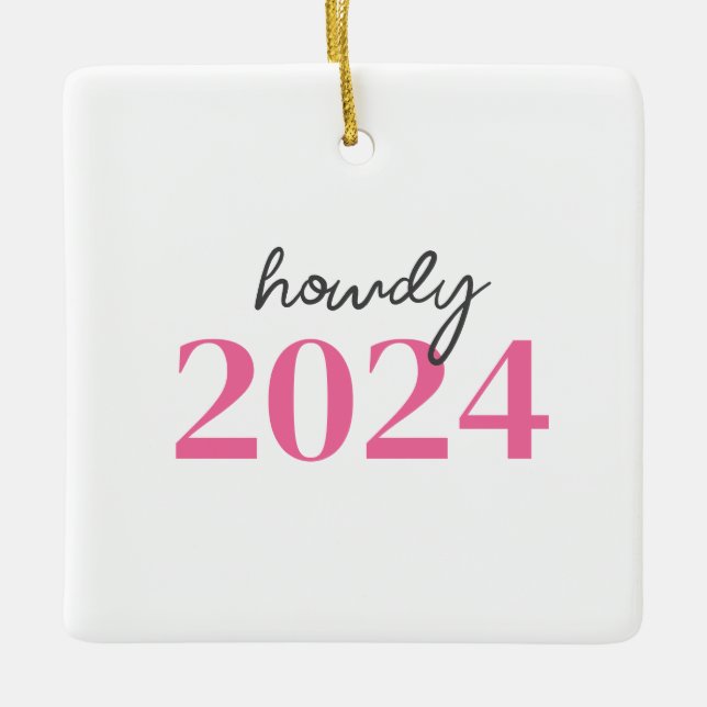 Texas Howdy Keramikornament (Vorderseite)