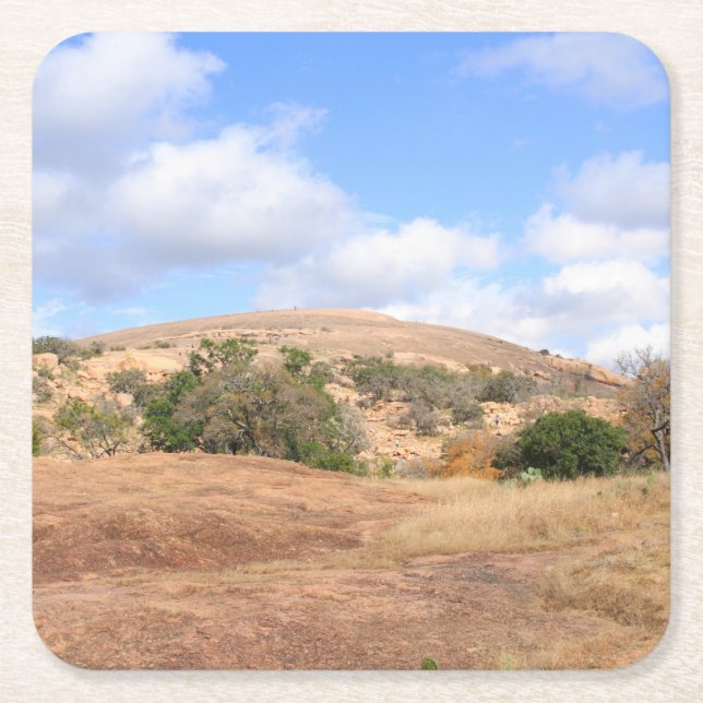 Texas-Hügel-Land verzauberter Felsen-Staats-Park Rechteckiger Pappuntersetzer (Vorderseite)