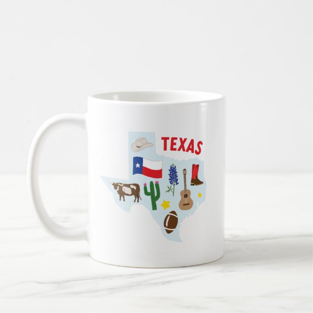 Texas Icons Coffee Tasse (Links)