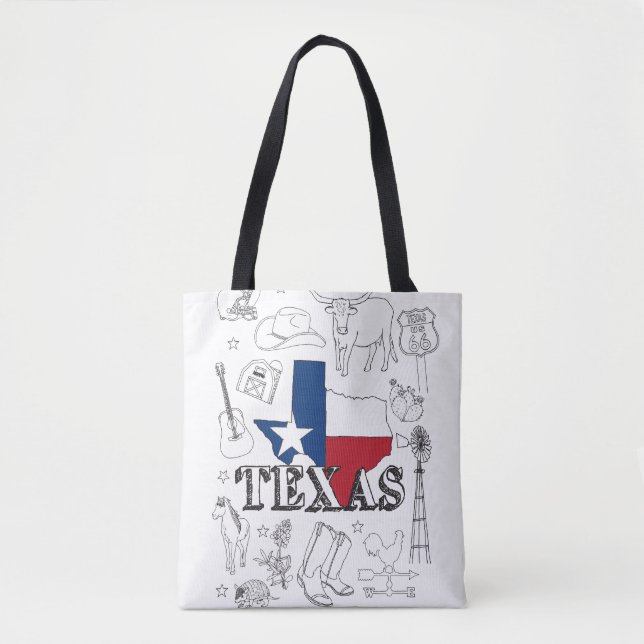 Texas Illustration Doodles Texas Texas Muster (Vorderseite)