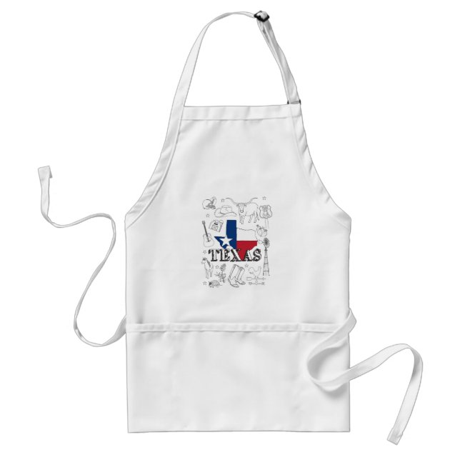 Texas Illustration Doodles Texas Texas Muster Schürze (Vorne)