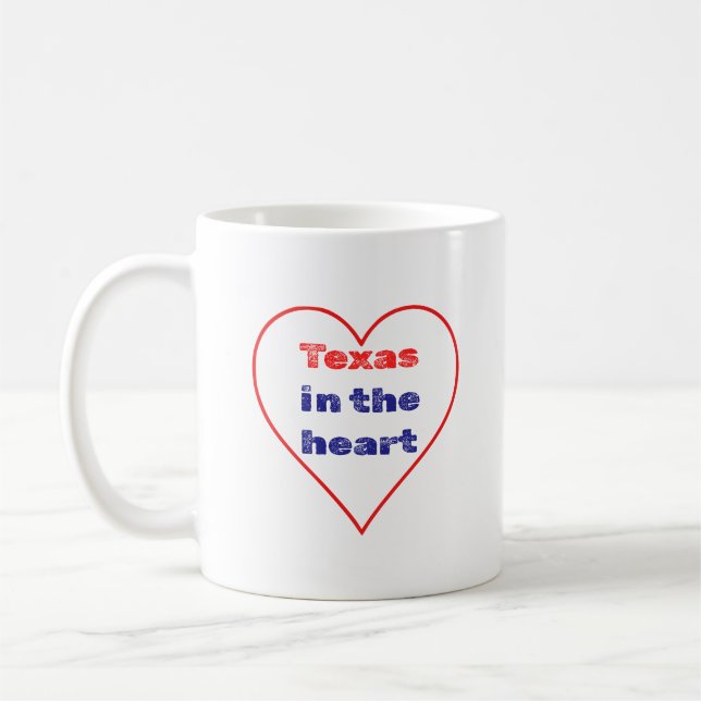Texas im Herzen Kaffeetasse (Links)