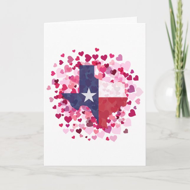 Texas im Herzen - Valentinstag Feiertagskarte (Vorderseite)