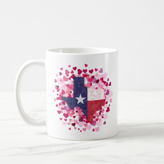 Texas im Herzen - Valentinstag Kaffeetasse (Links)