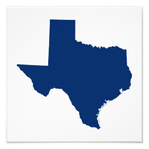 Texas in Blue Fotodruck