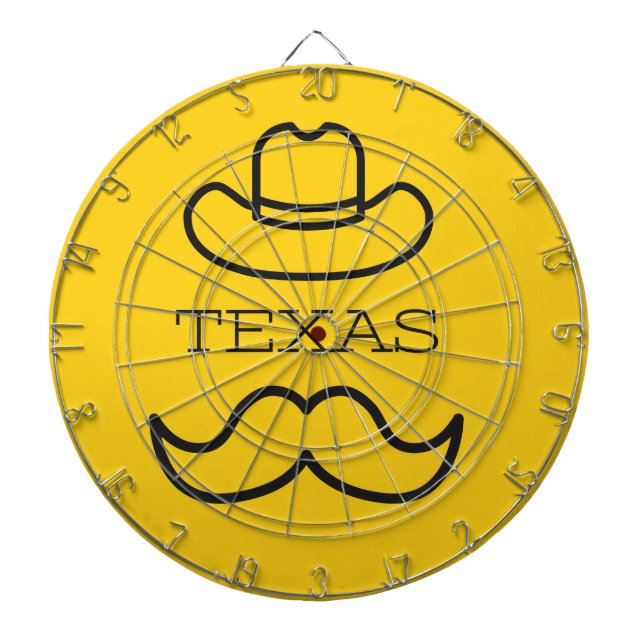 Texas in Gelb 2 Dartscheibe (vorne)