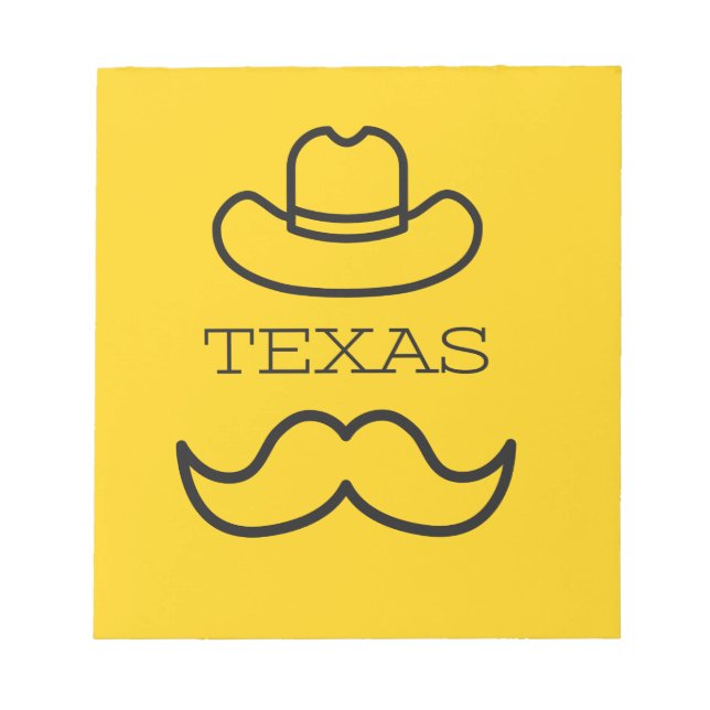 Texas in Gelb 2 Notizblock (Vorderseite)