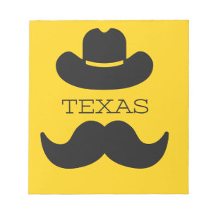 Texas in gelb notizblock