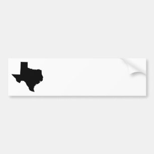 Texas in Schwarz und Weiß Autoaufkleber
