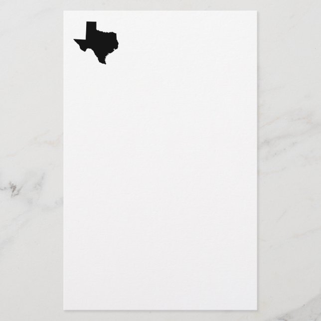 Texas in Schwarz und Weiß Briefpapier (Vorderseite)