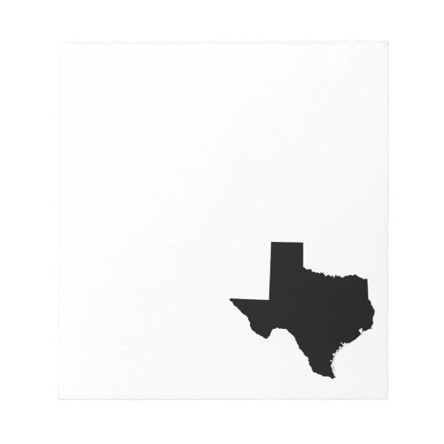 Texas in Schwarz und Weiß Notizblock (Vorderseite)