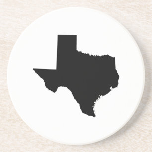 Texas in Schwarz und Weiß Sandstein Untersetzer