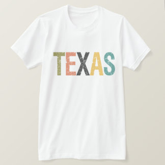 Texas in verblassterener Retro-Schrift T-Shirt