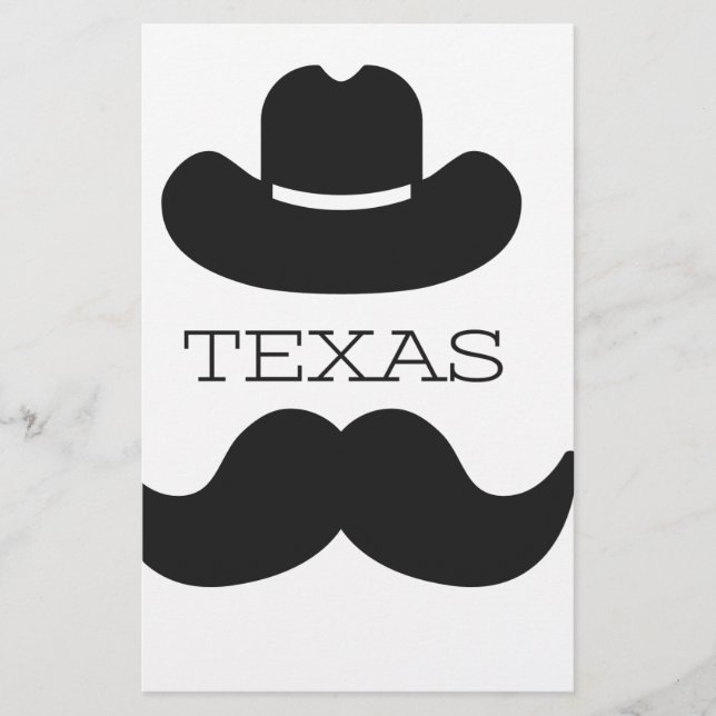 Texas in Weiß Briefpapier (Vorderseite)