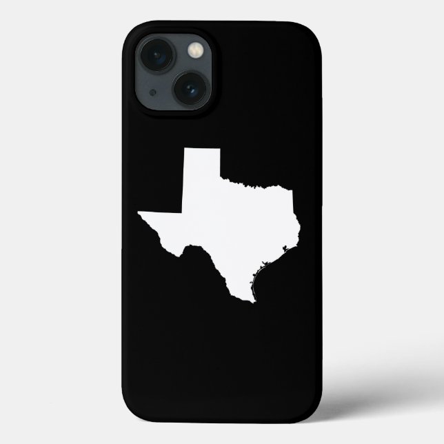 Texas in Weiß und Schwarz Case-Mate iPhone Hülle (Rückseite)