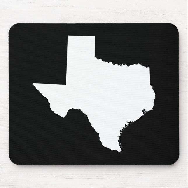 Texas in Weiß und Schwarz Mousepad (Vorne)