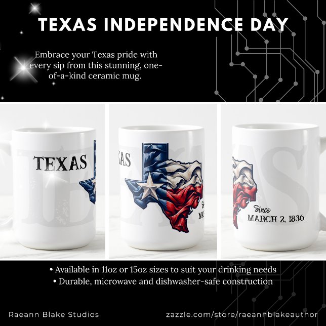 Texas Independence Day Ceramic Mug Kaffeetasse (Von Creator hochgeladen)