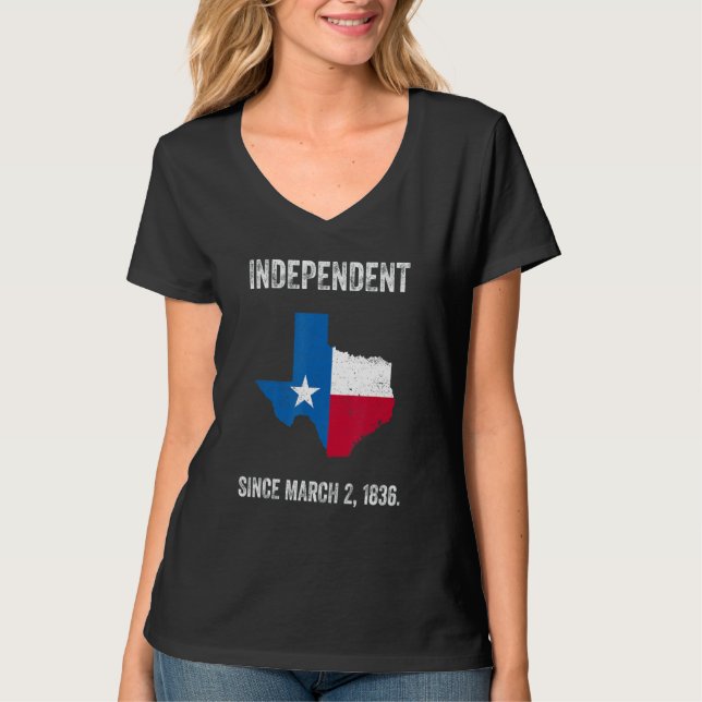 Texas Independence Day Historischer Texas Staat Si T-Shirt (Vorderseite)