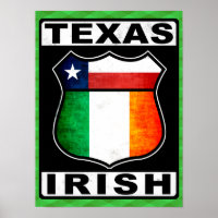 Texas Irish American Poster Print