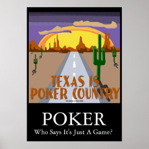 Texas ist Poker Land Poster