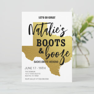 Texas-Junggesellinnen-Abschiedseinladung für Boots Einladung