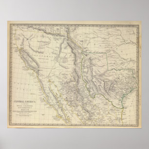 Texas, Kalifornien, Mexiko Poster