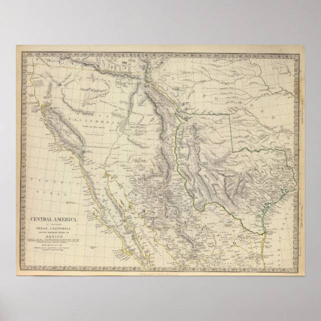 Texas, Kalifornien, Mexiko Poster (Vorne)