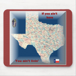 Texas-Karte mousepad