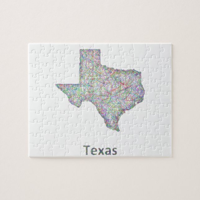Texas-Karte Puzzle (Horizontal)
