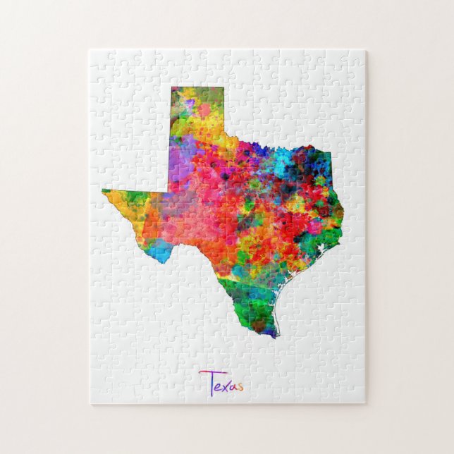 Texas-Karte Puzzle (Vertikal)